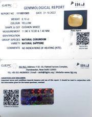 8.10/CT Natural Ceylonese Pukhraj with Govt Lab Certificate-4551